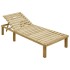 Tumbona con cojín beige madera de pino