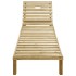 Tumbona con cojín beige madera de pino