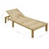Tumbona con cojín beige madera de pino