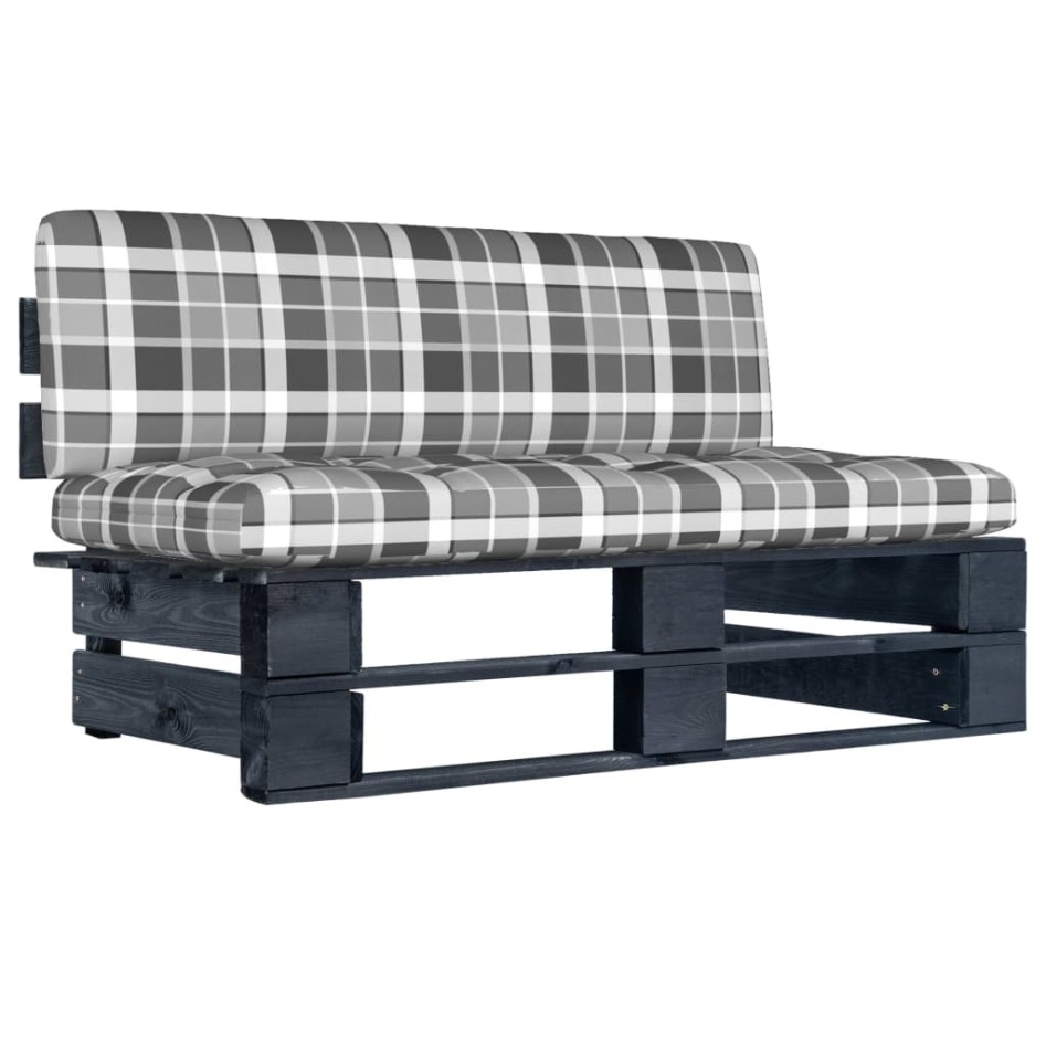 Sofá central de palets de jardín madera pino impregnada