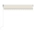 Toldo automático con LED sensor de viento color crema