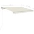 Toldo automático con LED sensor de viento color crema