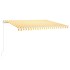Toldo retráctil automático amarillo y blanco 450x300