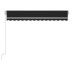Toldo manual retráctil con LED antracita 300x250