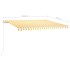 Toldo retráctil manual con LED amarillo y blanco 450x300