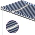 Toldo retráctil manual con LED azul y blanco 450x350