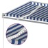 Toldo manual retráctil con LED azul y blanco 600x350