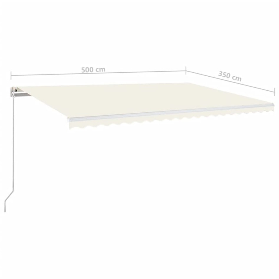 Toldo retráctil manual crema 500x350
