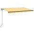Toldo automático LED sensor de viento amarillo blanco