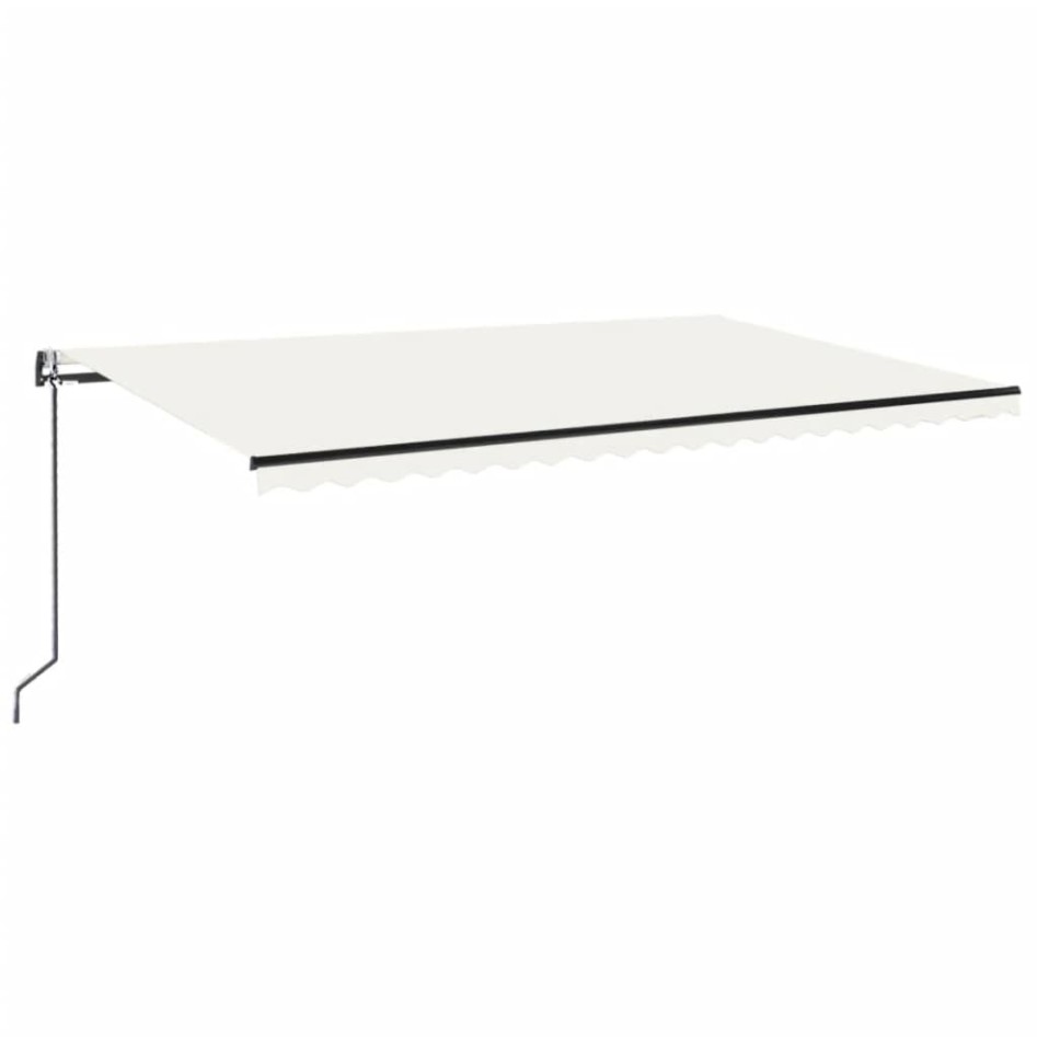 Toldo automático con LED y sensor de viento crema 500x300