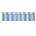 Toldo retráctil manual con persiana y LED azul y blanco 6x3