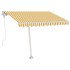 Toldo automático LED sensor de viento amarillo blanco