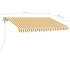 Toldo automático LED sensor de viento amarillo blanco
