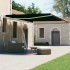 Toldo de pie retráctil manual gris antracita 450x300