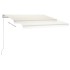 Toldo de pie retráctil manual crema 300x250