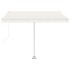 Toldo de pie retráctil manual crema 300x250