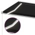 Toldo retráctil manual con luz LED gris antracita 500x300