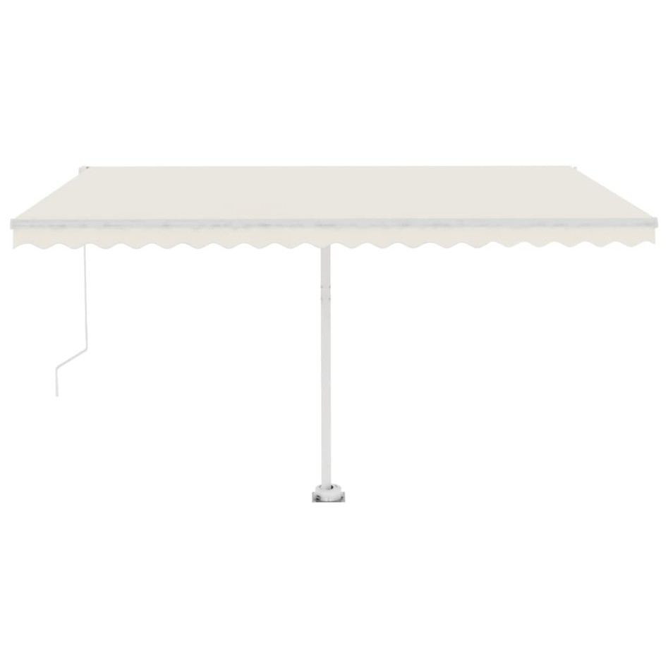Toldo de pie retráctil manual crema 450x350
