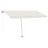Toldo de pie retráctil manual crema 450x350