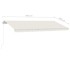 Toldo manual retráctil con luz LED crema 450x350