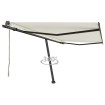 Toldo de pie automático crema 400x300 cm