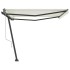 Toldo de pie automático crema 400x300