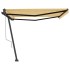 Toldo de pie automático amarillo y blanco 450x350