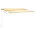 Toldo de pie automático amarillo y blanco 450x350