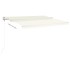 Toldo manual retráctil con postes crema 4,5x3,5