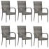 Set de muebles de comedor de jardín 7 piezas ratán PE
