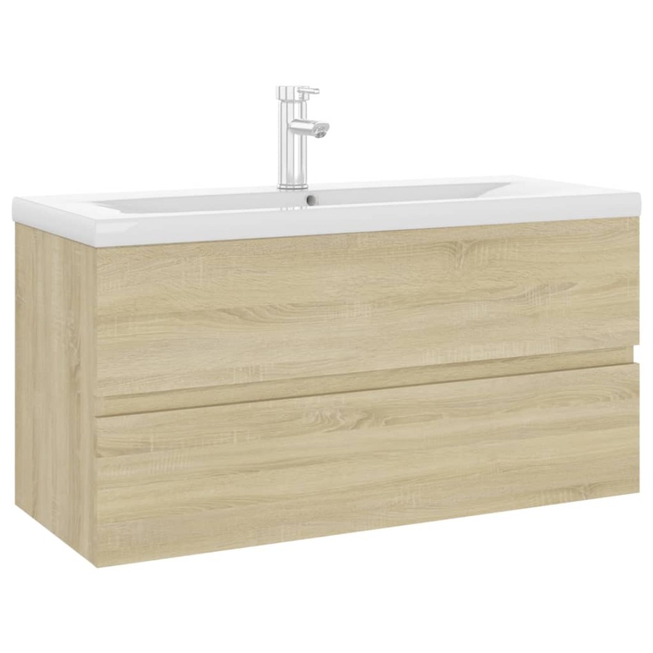 Mueble con lavabo madera de ingeniería roble