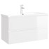 Mueble con lavabo madera de ingeniería blanco
