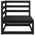 Juego de muebles de jardín 8 pzas y cojines negro madera