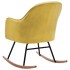 Silla mecedora de terciopelo amarillo