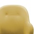 Silla mecedora de terciopelo amarillo