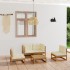 Juego de muebles de jardín 5 pzas y cojines madera pino