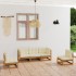 Juego de muebles de jardín 5 pzas y cojines madera pino
