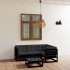 Juego de muebles de jardín 5 pzas y cojines madera pino