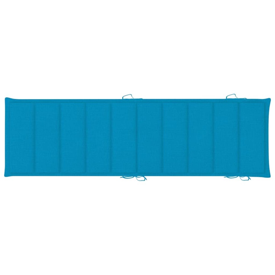 Tumbonas 2 unidades con mesa y cojines madera maciza de