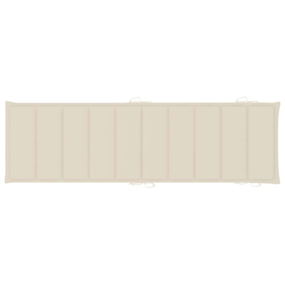 Tumbonas 2 unidades con cojines madera maciza de