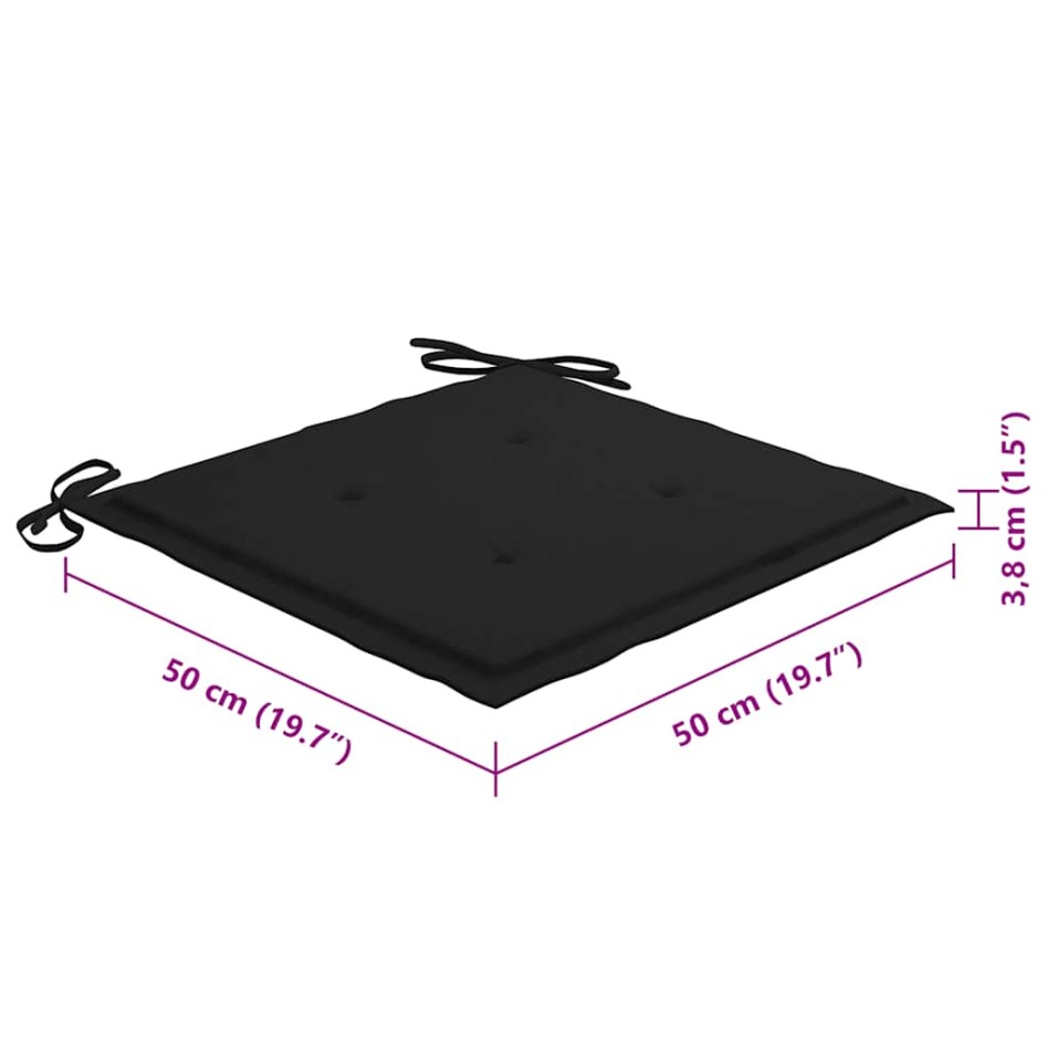 Sillas comedor de jardín y cojines 8 uds madera maciza