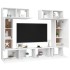 Set de muebles de salón TV 6 piezas madera de ingeniería