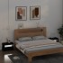 Mesitas de noche con luces LED 2 uds negro 60x35x40