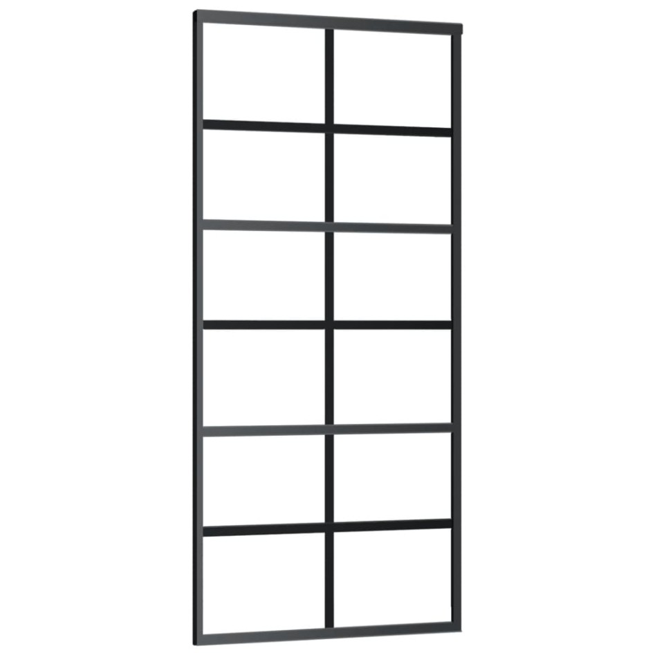 Puerta corredera con herrajes ESG vidrio y aluminio 90x205