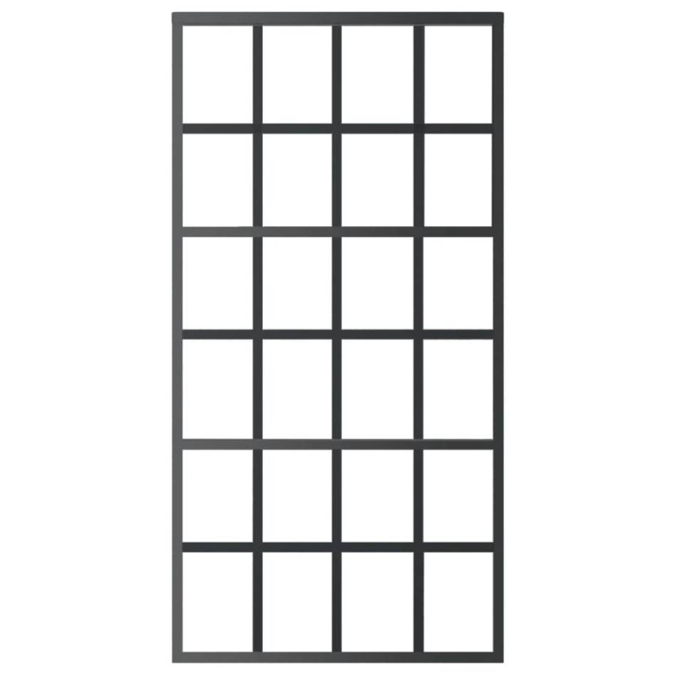 Puerta corredera con herrajes ESG vidrio y aluminio 102x205