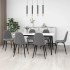 Sillas de comedor giratorias 6 uds terciopelo gris