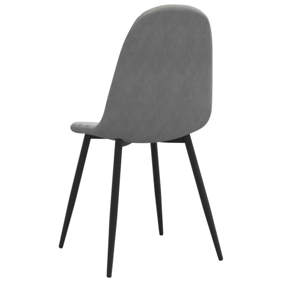 Sillas de comedor giratorias 6 uds terciopelo gris