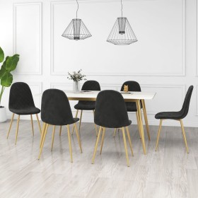 Silla de comedor 6 unidades terciopelo