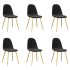 Silla de comedor 6 unidades terciopelo