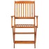Set de comedor de jardín 7 piezas madera maciza de